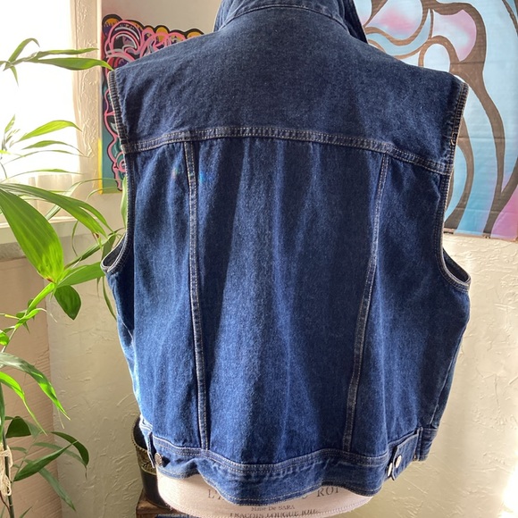 Sudden Impact Vintage 80s/90s Jeans Vest Women ~ Size Large - Picture 6 of 12